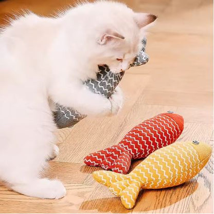 🐾 Interactive Fish Cat Toy – Fun Plush Chew Toy