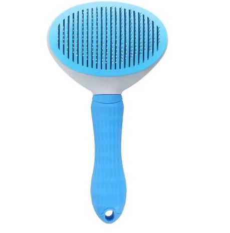 🧼 Pet Grooming Brush – Easy Self-Cleaning Deshedding Comb