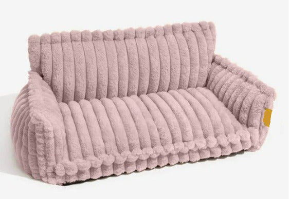Ribbed pet sofa