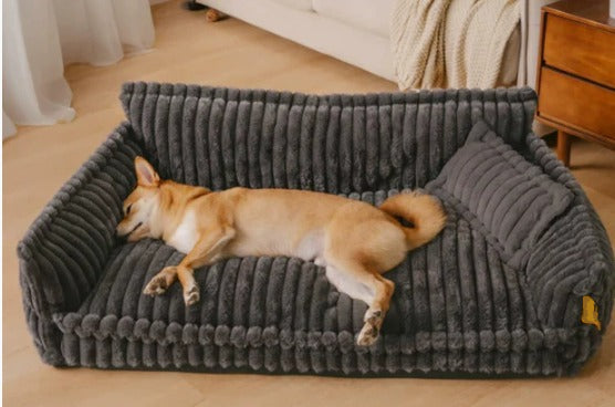 Ribbed pet sofa